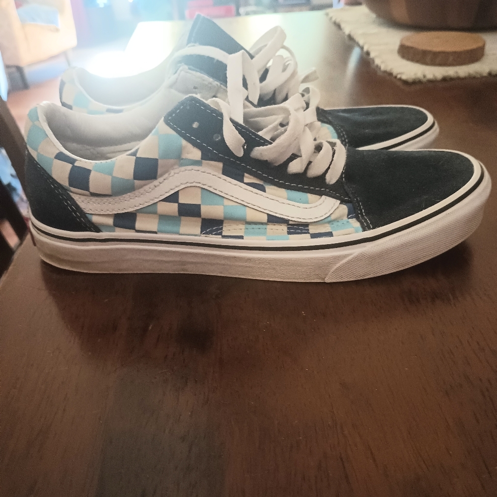 Vans Oldskool Blue Checkered Sneakers